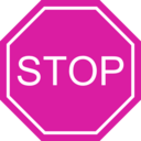 download Stop Sign clipart image with 315 hue color