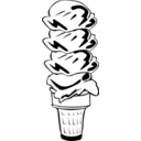 download Fast Food Desserts Ice Cream Cone Quad clipart image with 270 hue color