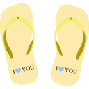 download Thong Light Blue With I Love You clipart image with 225 hue color
