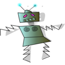 download Dancing Robot clipart image with 180 hue color
