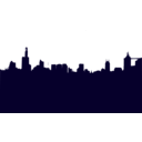 download City Skyline clipart image with 225 hue color