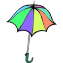 download Umbrella clipart image with 135 hue color