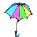 download Umbrella clipart image with 180 hue color