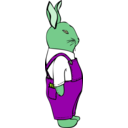 download Bunny In Overalls clipart image with 90 hue color