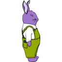 download Bunny In Overalls clipart image with 225 hue color