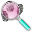 download Fingerprint Search With Slight Magnification clipart image with 135 hue color