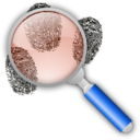 download Fingerprint Search With Slight Magnification clipart image with 180 hue color