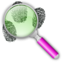 download Fingerprint Search With Slight Magnification clipart image with 270 hue color