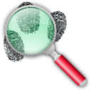 download Fingerprint Search With Slight Magnification clipart image with 315 hue color