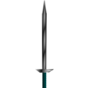 download Red Handled Logsword clipart image with 180 hue color