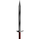 download Red Handled Logsword clipart image with 0 hue color