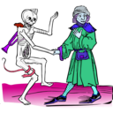 download Dance Macabre 7 clipart image with 225 hue color