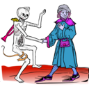 download Dance Macabre 7 clipart image with 270 hue color