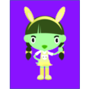 download Bunny Girl clipart image with 90 hue color