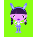 download Bunny Girl clipart image with 270 hue color