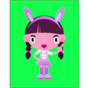 download Bunny Girl clipart image with 315 hue color
