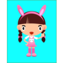 download Bunny Girl clipart image with 0 hue color