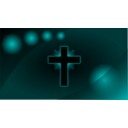 download Red Glowing Cross Wallpaper clipart image with 180 hue color