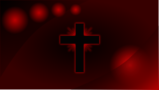 Red Glowing Cross Wallpaper