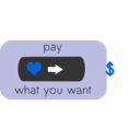 download Pay What You Want Button 1 clipart image with 180 hue color