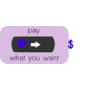 download Pay What You Want Button 1 clipart image with 225 hue color