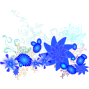 download Flourishing Flowers clipart image with 180 hue color