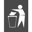 download Spanish Trash Bin Sign clipart image with 180 hue color