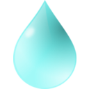 download Water Drop clipart image with 315 hue color
