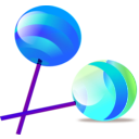 download Lollipop clipart image with 180 hue color