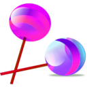 download Lollipop clipart image with 270 hue color