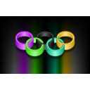 download Olympic Rings 2 clipart image with 45 hue color