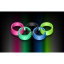 download Olympic Rings 2 clipart image with 90 hue color