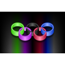 download Olympic Rings 2 clipart image with 225 hue color