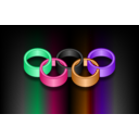 download Olympic Rings 2 clipart image with 270 hue color