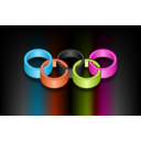 download Olympic Rings 2 clipart image with 315 hue color