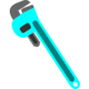download Plumbers Wrench clipart image with 180 hue color