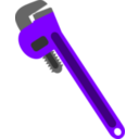 download Plumbers Wrench clipart image with 270 hue color