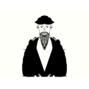 download Rabbi clipart image with 180 hue color