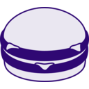 download Hamburger clipart image with 225 hue color