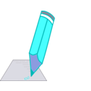 download Red Pencil clipart image with 180 hue color