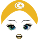 download Pretty Tunisian Girl Smiley Emoticon clipart image with 45 hue color