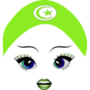 download Pretty Tunisian Girl Smiley Emoticon clipart image with 90 hue color