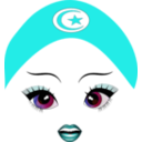 download Pretty Tunisian Girl Smiley Emoticon clipart image with 180 hue color