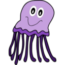 download Purple Jellyfish clipart image with 315 hue color