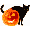 Cat And Jack O Lantern