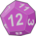 download Dice clipart image with 90 hue color