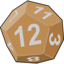 download Dice clipart image with 180 hue color