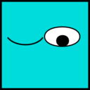 download Eyes Wink clipart image with 180 hue color