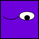 download Eyes Wink clipart image with 270 hue color