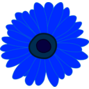 download Sunflower clipart image with 180 hue color